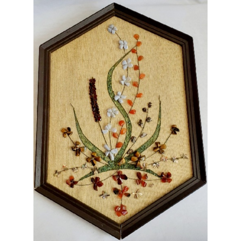 Wandversiering met halfedelstenen en/of edelstenen